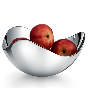 摩登MODERN北欧ins风不锈钢轻奢大号水果盘果兜客厅家用装饰摆