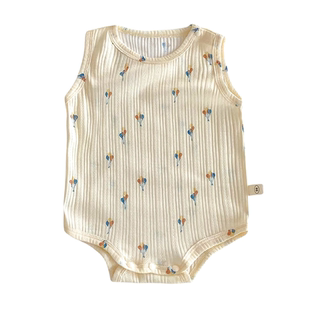 夏季薄款婴儿连体衣洋气男宝宝衣服夏装包屁衣新生儿背心爬服新款