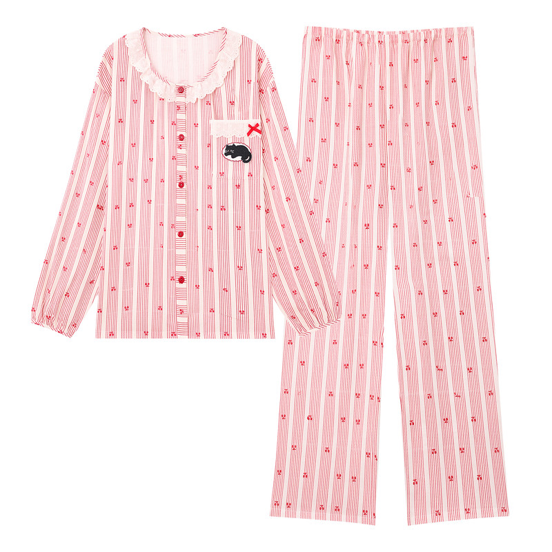 猫人少女风睡衣女可爱长袖家居服