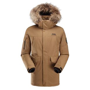 【高蓬鹅绒】Jeep羽绒服男东北滑雪派克服貉子毛领防寒服保暖外套
