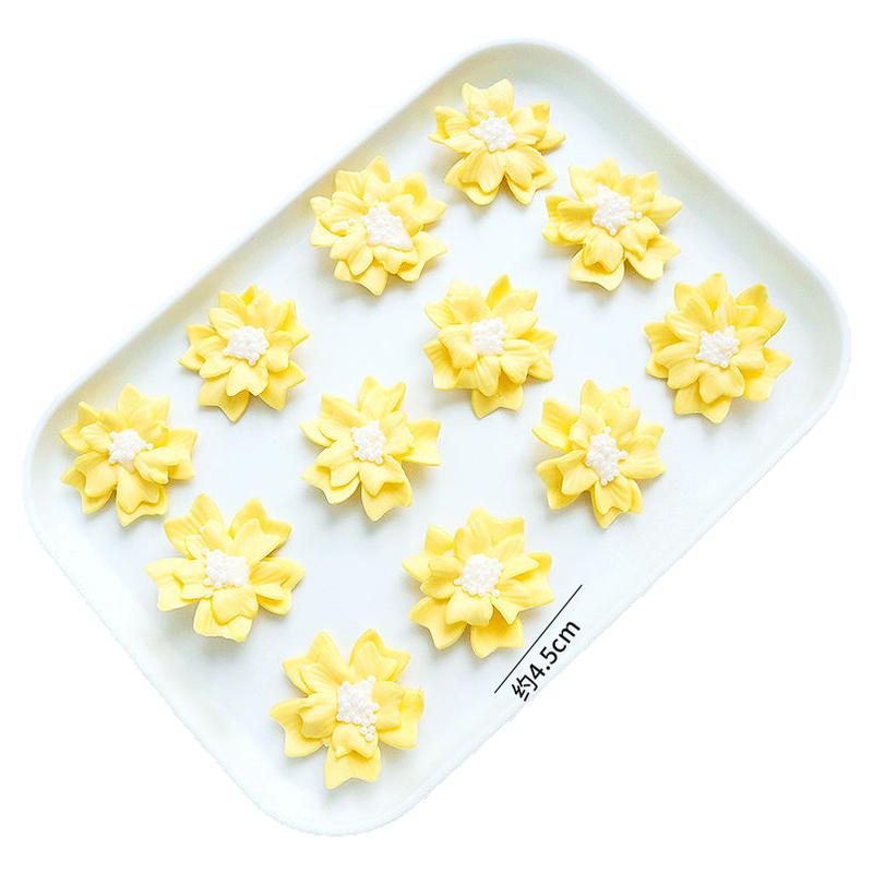 巧克力翻糖立体小花朵蛋糕装饰舒芙蕾提拉米苏西点绵绵冰淇淋插件