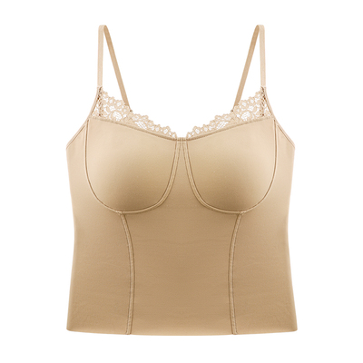 提未苏磨毛保暖蕾丝打底吊带背心