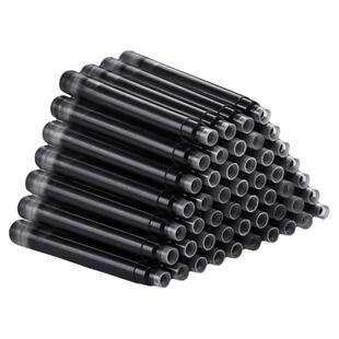 通用墨囊2.6mm小口径100支墨囊钢笔配套墨囊黑色纯蓝红色蓝黑可擦蓝小学生用可替换通用小口径墨囊钢笔一支