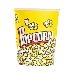 爆米花纸杯一次性纸杯圆形打包摆摊商用电影院纸桶套装厂家批发