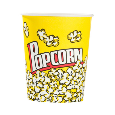 爆米花纸杯一次性纸杯圆形打包摆摊商用电影院纸桶套装厂家批发