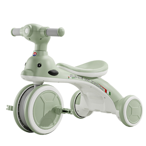 儿童三轮车脚踏车宝宝脚踏板车1-6岁遛娃车音乐灯光小孩童车玩具