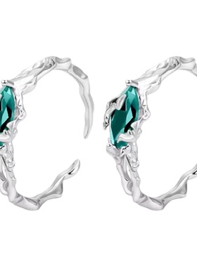 欧美嘻哈风复古枯枝开口可调戒指