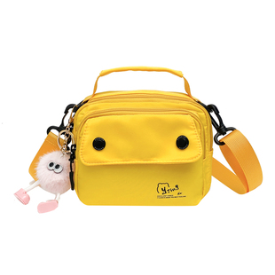 手机包女斜挎2026新款新潮韩版百搭可爱学生小挎包超轻帆布小包包