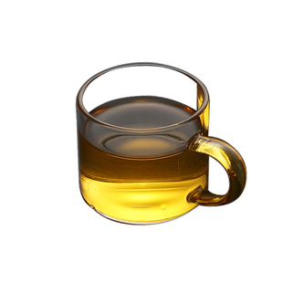透明玻璃品茗杯加厚耐热小茶杯带把功夫茶具主人杯子耳杯家用茶碗