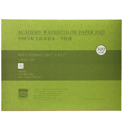 新款中国宝虹水彩本纯棉随身