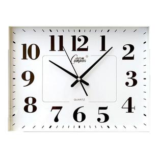 康巴丝石英钟方形时钟静音时尚简约挂表创意客厅卧室万年历表