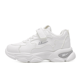 回力儿童二棉鞋2026年秋冬季新款女童小白鞋男童加绒鞋子大童棉鞋