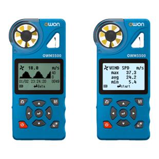 OWON风速仪高精度OW5500数据记录风量风速风力手持式风速计气象站