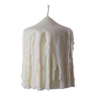 手作白色滴泪蜡烛室内浪漫烛光晚餐氛围感艺术风小众家居装饰摆件