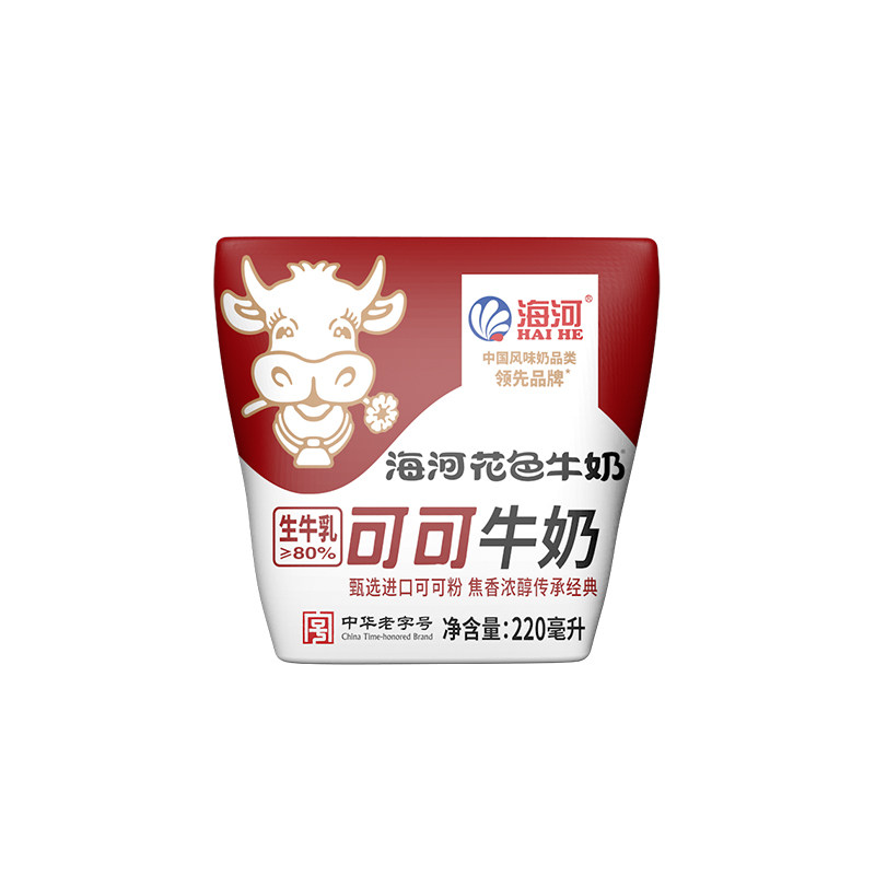 海河可可牛奶调制乳220ml*10袋装巧克力草莓儿童学生上班族早餐奶