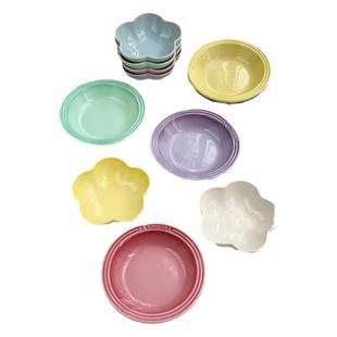 安木良品 工厂订单 北欧ins渐变彩色多巴胺陶瓷点心零食碗盘碟子