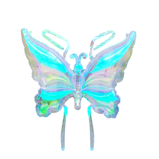 透明新款炫彩仙子蝴蝶翅膀氛围感气球儿童背饰夜市地推摆摊礼品