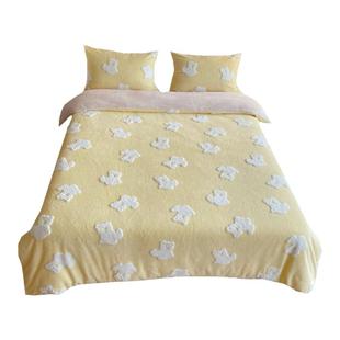 冬眠熊宝宝｜ins风糯叽叽加厚保暖牛奶绒四件套超可爱被套三件套