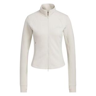 滔搏adidas阿迪达斯女子针织运动训练休闲修身立领夹克外套KF2507