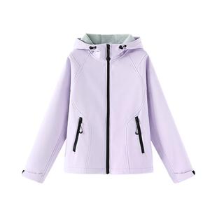班尼路三防连帽外套女春夏新款户外徒步运动休闲百搭修身夹克女N