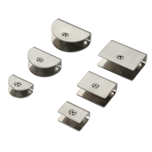 不锈钢玻璃夹铜卡子夹子配件酒柜隔板层板支架玻璃固定夹卡槽卡扣