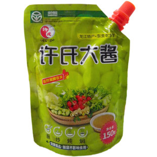 许氏大酱150g 拧嘴自立装黄豆酱东北农家带嘴臭大酱 哈尔滨蘸酱菜