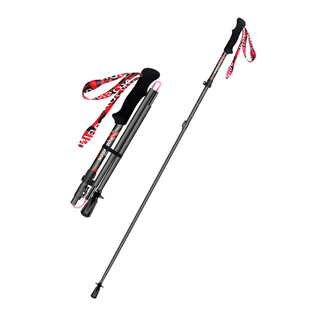 鲁滨逊峰极6系专业户外登山杖女款折叠碳纤维徒步超轻拐杖无弹扣