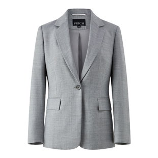 【绵羊毛】PRICH温婉简约一粒扣西装春季新款职场通勤外套女