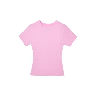 ubras美形裸感短袖内搭t恤女夏黑色打底衫高弹短款上衣2025新款