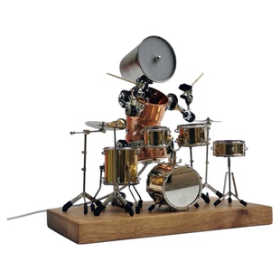 工业风金属朋克机器人家居桌面摆件音乐装饰品乐器架子鼓手玄关