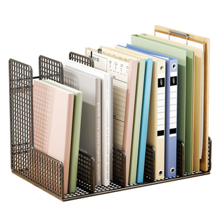 文件架办公室桌面档案资料收纳置物架办公用品文件夹整理神器书立架A4纸数据收纳框收纳盒习题课本资料归纳架