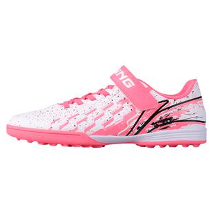 李宁儿童足球鞋女童女孩碎钉TF魔术贴正品男孩男童少儿小学生专用
