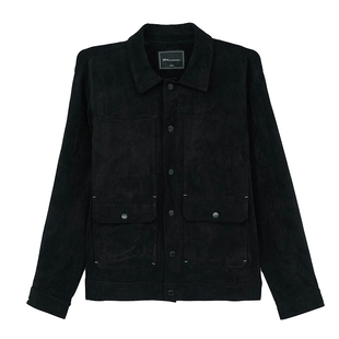 IRA男装春秋新款男士仿麂皮绒棒球领夹克长袖上衣潮流