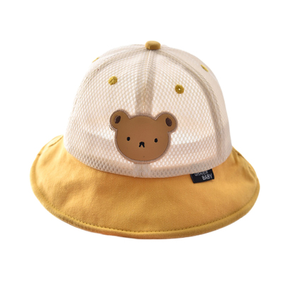 宝宝遮阳帽夏季薄款儿童防晒帽网眼婴幼儿渔夫帽男童太阳帽男宝潮