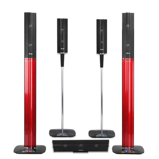 新科家庭影院5.1前置主音箱中置箱铝合金支架落地式环绕音柱家用