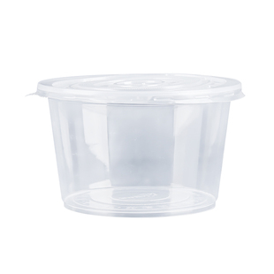 一次性碗带盖塑料圆形汤碗麻辣烫加厚打包盒甜品冰粉透明外卖餐盒