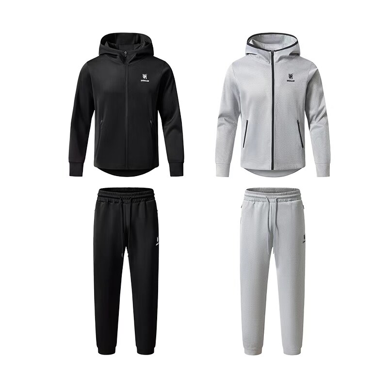 UHBALLER运动套装男定制美式帽衫长裤教练服篮球团队出场服印logo