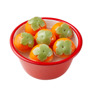 思念柿柿如意汤圆招财进宝元宵黑芝麻柿子元宝造型甜品早餐半成品