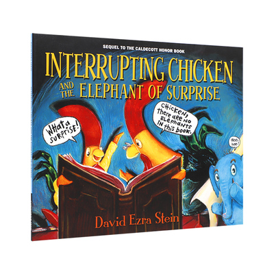 英文原版爱打岔的小鸡和惊喜的大象Interrupting Chicken and the Elephant of Surprise幼儿温馨家庭亲子共读绘本宝宝睡前