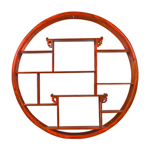 实木新中式博古架挂墙壁挂式多宝阁花梨木置物架茶壶架禅意展示架