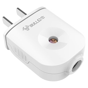 公牛二脚插头90度可折叠旋转两项家用插座接线板两孔2极10A插头