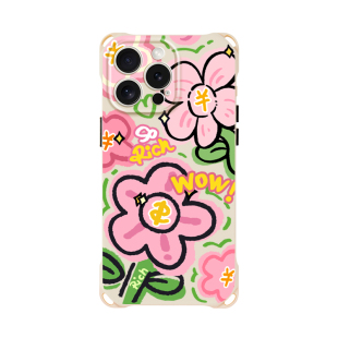 适用华为p70ultra苹果17pro手机壳带挂件15腕带13挂脖p80小众iphone14发财花原创mate60手提斜跨挂绳16硅胶