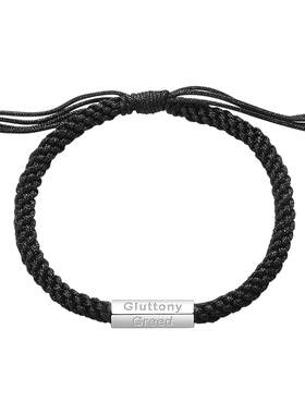 男士925银棉绳编织手绳