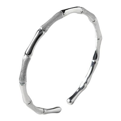 东海世家999足银竹节手镯女