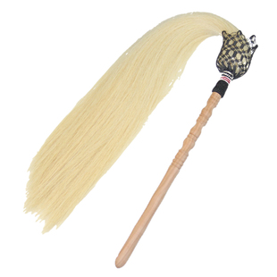 太极拂尘真马尾桃木拂尘甩子太极佛尘轩佛尘真马尾拂尘扫浮尘包邮