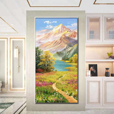 风景钻石画2025新款客厅大气日照金山贴钻的十字绣山水高级感满钻