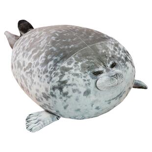 大阪仿真海豹公仔抱枕海洋馆软绵绵午睡睡觉抱枕水族馆毛绒玩具