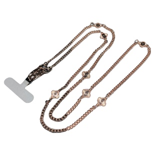 四叶草金属手机链斜挎可背结实牢固链条时尚网红背带挂件轻奢潮牌挂链包包链子防丢防盗挂饰挂绳相机女新款壳