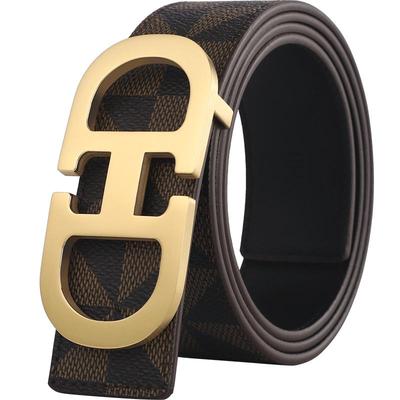 V.V.Brown VTV正品头层牛皮皮带男款真皮双D平滑扣腰带板扣裤带男