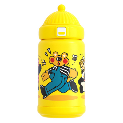 明星同款保温杯卡通毛绒杯套便携